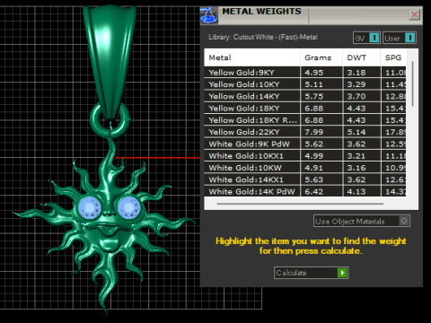 Gold sun pendant 3D 模型
