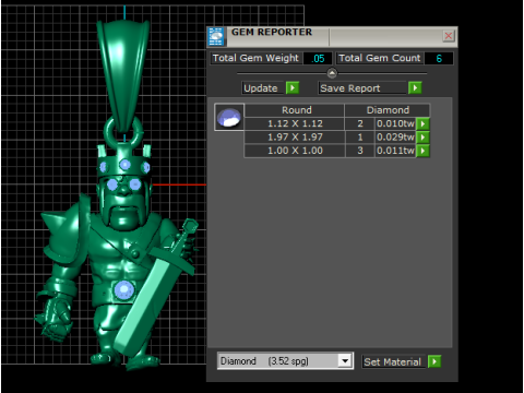 Golden Warrior King Pendant 3D Model