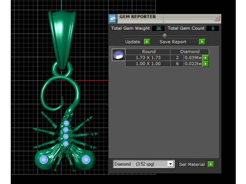 Gold scorpion pendant Modello 3D