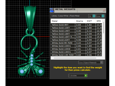 Gold scorpion pendant Modello 3D