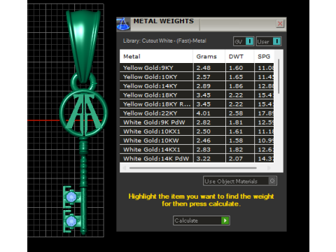 Golden Initial Key Pendant 3D मॉडल