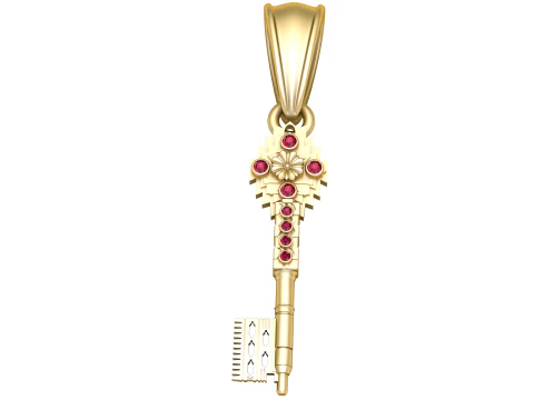 Decoratieve gouden sleutel 3D Model