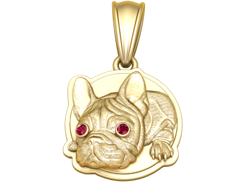 French Bulldog Pendant 3D Model