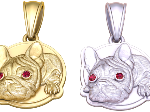 French Bulldog Pendant 3D Модель