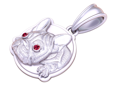 French Bulldog Pendant 3D Модель