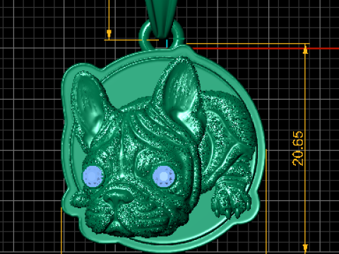 French Bulldog Pendant 3D Модель