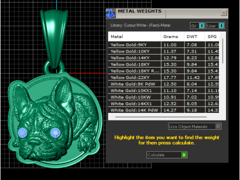 French Bulldog Pendant 3D Модель