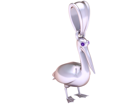 Golden bird pendant 3D 모델