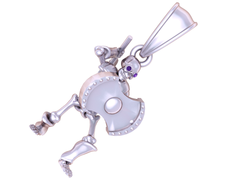 Golden skeleton warrior pendant 3Dモデル