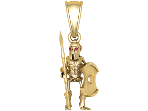 Spartan Warrior Pendant Modello 3D