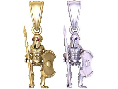 Spartan Warrior Pendant 3Dモデル