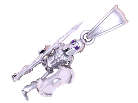 Spartan Warrior Pendant 3D Model
