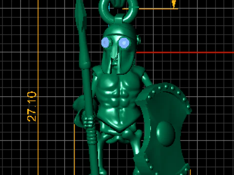 Spartan Warrior Pendant 3D Model