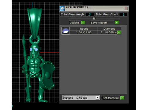 Spartan Warrior Pendant 3D Model