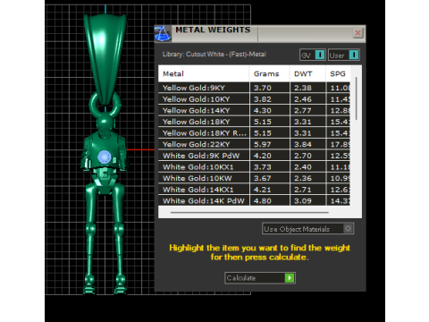 Golden Robot Pendant 3D 모델