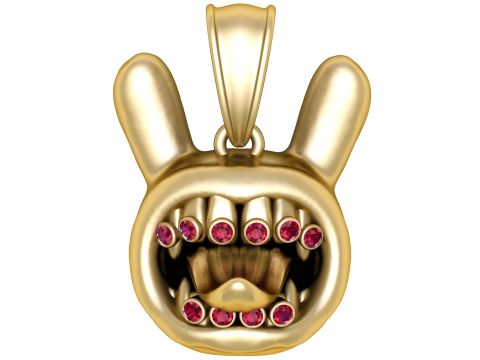 Monster Bunny Pendant 3D Модель