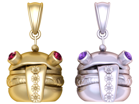 Frog Burger Pendant Modèle 3D