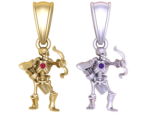 Skeleton Archer Pendant Modèle 3D