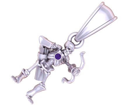 Skeleton Archer Pendant 3D Model