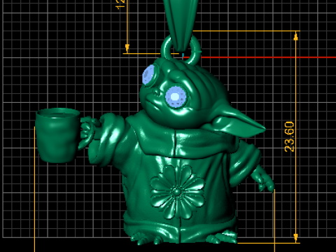 Baby Alien Pendant 3D Model
