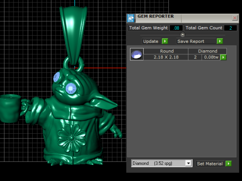 Baby Alien Pendant 3D Model