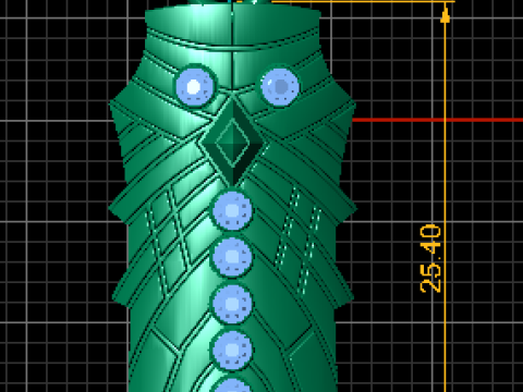 Geometric Warrior Pendant Model 3D