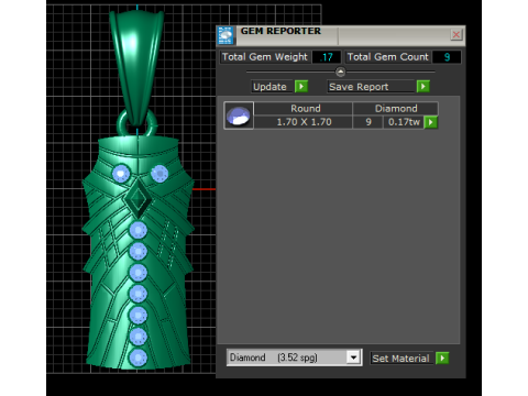 Geometric Warrior Pendant Model 3D