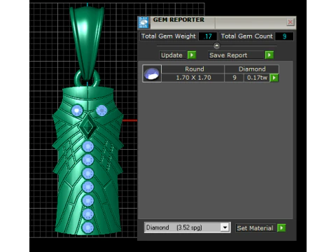 Geometric Warrior Pendant 3D Model