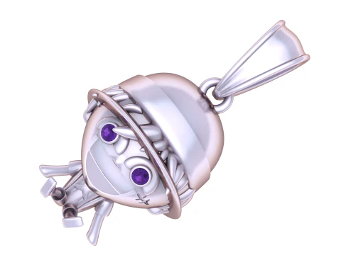 Straw Hat Boy Pendant 3D Model