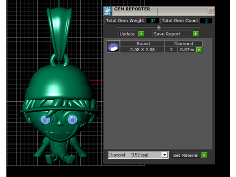 Straw Hat Boy Pendant 3D Model
