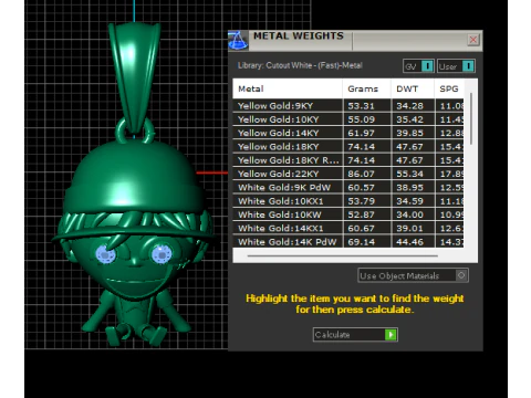 Straw Hat Boy Pendant 3D Model