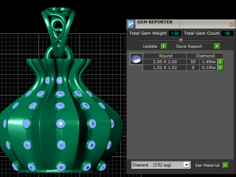 3D pendant model Diamond pendant design Gold jewelry 3D print Luxury pendant STL Jewelry CAD mod 3D Model
