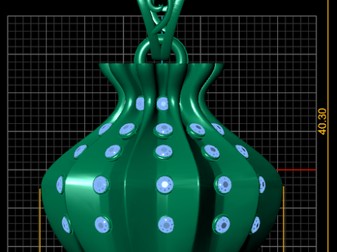 3D pendant model Diamond pendant design Gold jewelry 3D print Luxury pendant STL Jewelry CAD mod 3D Model