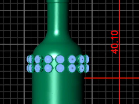 Diamond Wine Bottle Pendant 3D Model