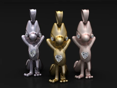 Golden Dragon-Inspired Pendant 3D Model