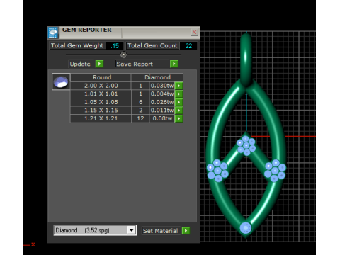 Minimalist Golden Floral Pendant Model 3D