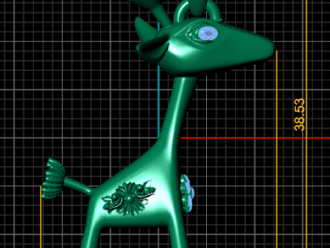 金鹿吊坠 3D 模型