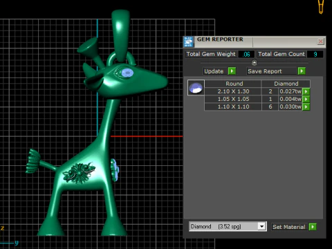Golden Deer-Inspired Pendant 3D Model