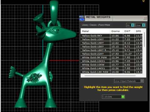 金鹿吊坠 3D 模型