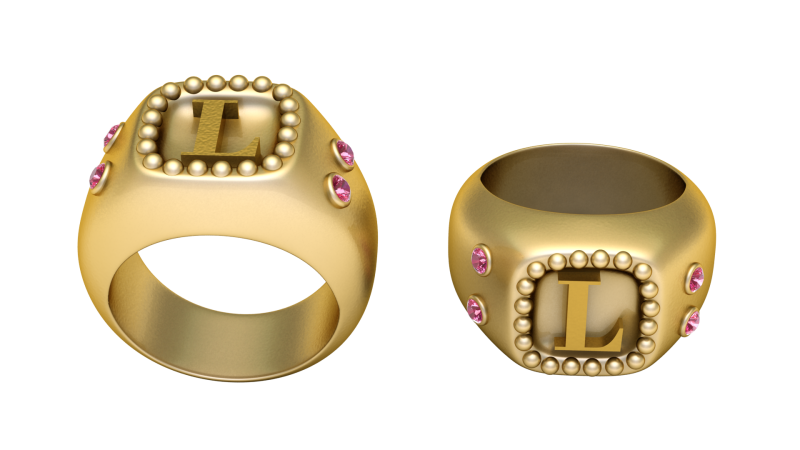 ANILLO DE ORO 3D DISEÑO L MODELO IMPRIMIBLE EN 3D Modelo de impresión 3D .c4d .max .obj .3ds .fbx .stl .blend 