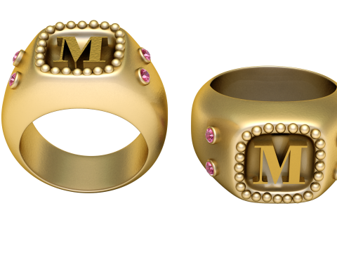 3D GOLD RING M DESIGN 3D PRINTABLE MODEL Modello di stampa 3D