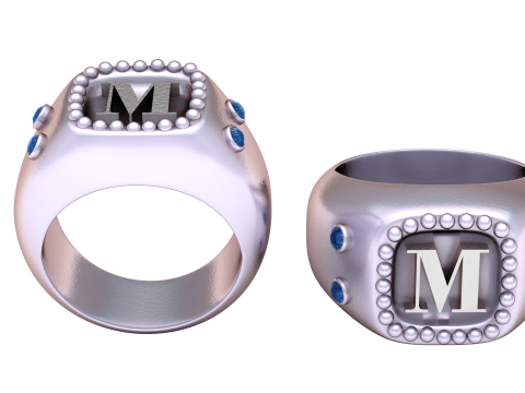 3D GOLD RING M DESIGN 3D PRINTABLE MODEL 3D Принт Модель