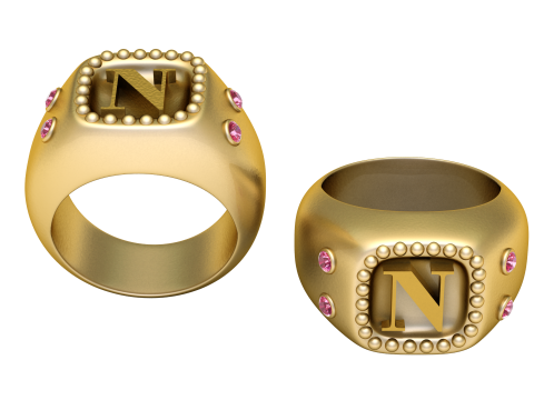 3D GOLD RING N DESIGN 3D PRINTABLE MODEL 3D 打印模型
