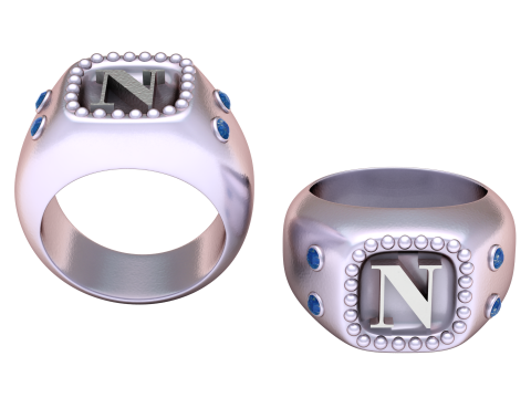 3D-ЗОЛОТИЙ КІЛЬЦЕ N ДИЗАЙН 3D-МОДЕЛЬ ДЛЯ ДРУКУ 3D Принт Модель