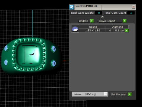 GOUDEN ONTWERP P RING 3D PRINTBAAR MODEL 3D printmodel