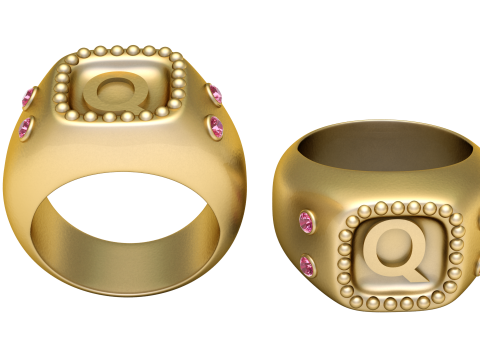 GOLD DESIGN O RING 3D PRINTABLE MODEL 3D 프린트 모델