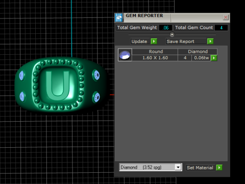 GOLD DESIGN U RING 3D PRINTABLE MODEL 3D printmodel