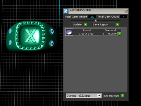 MODEL DO WYDRUKU 3D ZŁOTY DESIGN X RING Model do druku 3D