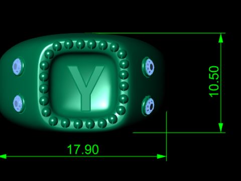 GOLD DESIGN Y RING 3D PRINTABLE MODEL 3D 프린트 모델
