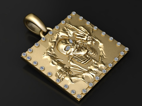 Skeleton Breakthrough Pendant 3D 模型